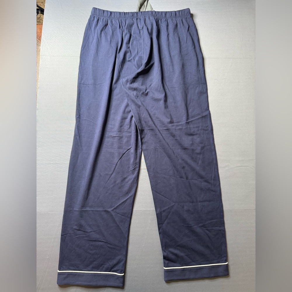 DAVID ARCHY Blue Drawstring Lounge Pajamas Pants Top PJ Set size Large mens #833 - Picture 10 of 10